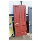 Solid House Entrance Door, 34x80.5" with brass