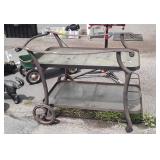 Big Outdoor Tea Service Cart, aluminum framed