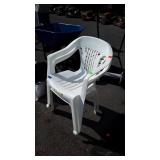 Two plastic Outdoor chairs, seller code LP