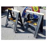 Pair of Workforce Poly Folding Saw Horses, like