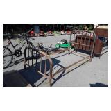 Early Metal Bed with iron side rails, twin size