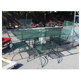 Nice 5pc Wrought Iron Table Set, 5ft x 38" wide