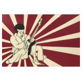 Jimi Hendrix and the Rising Sun print, signed and