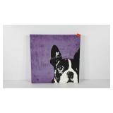 Frenchie Dog decor stretched canvas, 18x18