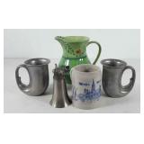 Mixed group, includes stirrup cup, two Duratale