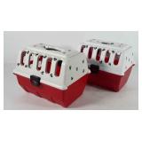 Toys, two toy dog crates for stuffed animals