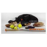 Softball group, Easton Rebel bat, Easton bag,
