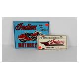 Advertising,  Indian Motorcycles metal sign,