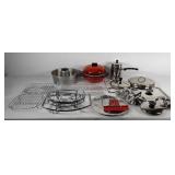 Kitchenwares, pan lids, cooling racks, bundt pan,