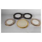 Decorative dishes, Lenox and Waterford with gold