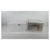 Two storage bins, includes The Container store