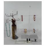 Jewelry, includes displays, ring box, two nail