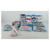 Foil balloons and supplies, includes birthday