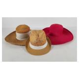 Three ladies summer hats