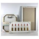 Wall decor, lipstick stretched decor canvas