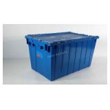 Industrial tote with interlocking lid, 25" × 15"