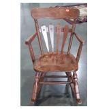 Rock Maple Rocking Chair, solid but with finish
