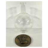 Pyrex 5000ml round bottom bottle and brass