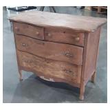 Antique oak Cottage Dresser, 2 over 2 Drawers,