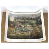 Unframed fox hunting print, " Going Home" by