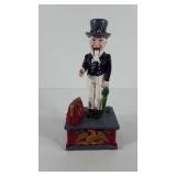 Uncle Sam cast iron coin bank, 10"