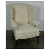 Wing back arm chair, cream color