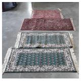 4 Scatter Door Mat Rugs, used condition