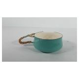 Dansk Kobenstyle enamel turquoise warmer, made in