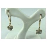 14k gold and diamond earrings