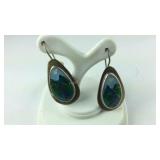 Sterling silver enameled earrings