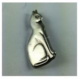 Sterling silver cat pin