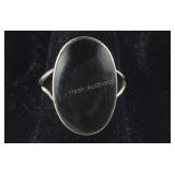 Made in Mexico Vintage Black Onyx Ring, Sterling