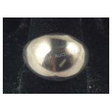 Vintage Silver Dome Ring, Sterling Silver, 5.4