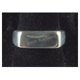 Heavy, Well-Made Rectangle Signet Ring, Sterling