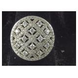 Round Cubic Zirconia Cluster Ring, Sterling