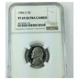 NGC PF-69 Ultra Cameo 1986-S Nickel