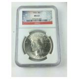 NGC MS-63 1922 Peace Dollar