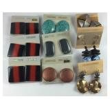 Nine pairs of costume earrings