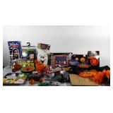 Halloween decorations, dog costume, wigs, witch