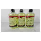 Three bottles of Acetone polish remover, 8fl oz,