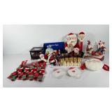 Rubbermaid storage tote of Christmas decor,