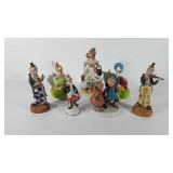 Ceramic figurines, includes two musical figurines