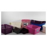 Group of various sized storage bins