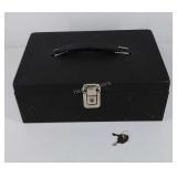 Metal  Cash box with lock and key