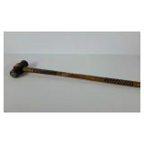 Sledgehammer with carved handle, reads "Shad