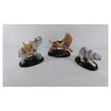 Three Lenox Carousel figurines,  elephant, lion,