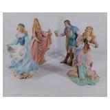 Four Lenox porcelain figurines, fairy tale series