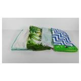 Four cotton beach blankets