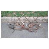 Tools, clamps, irons, lug wrenches, etc