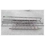 Wrought iron Corner straight post, 88 in tall and